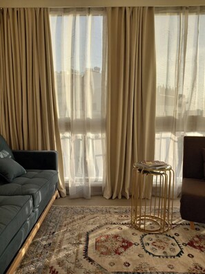 Deluxe-Penthouse, Stadtblick | Wohnbereich