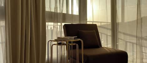 Deluxe-Penthouse, Stadtblick | Wohnbereich