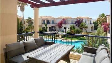 Uitzicht vanaf balkon