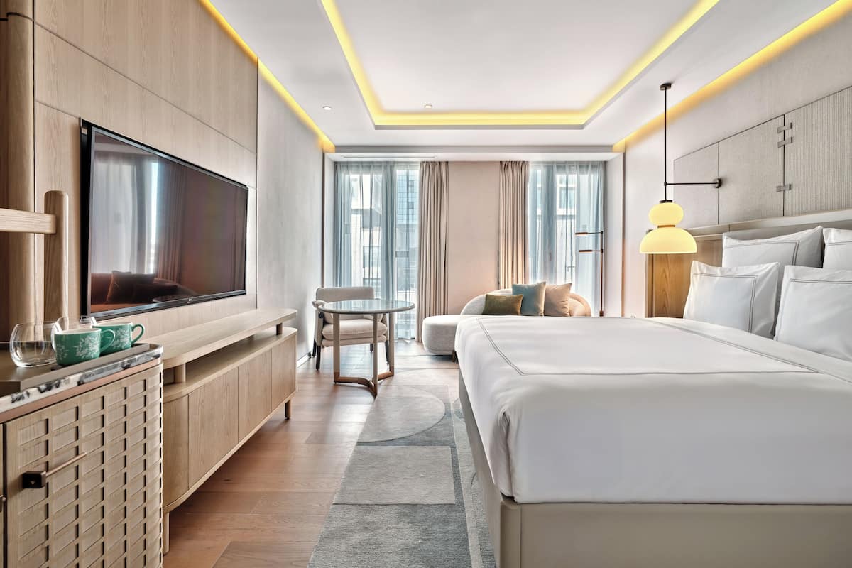 Premium bedding, down duvets, memory-foam beds, in-room safe