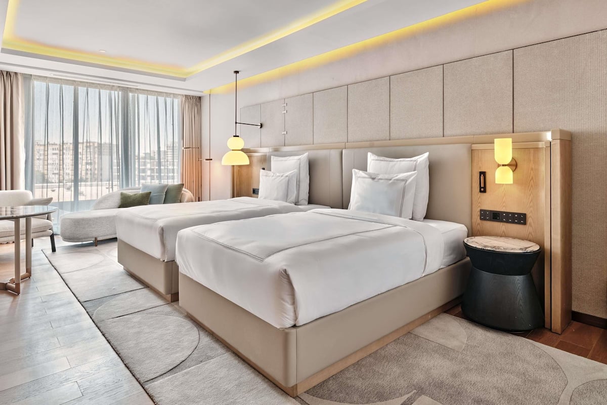 Twin Room, 2 Double Beds (Swiss Advantage) | Premium bedding, down comforters, memory foam beds, in-room safe