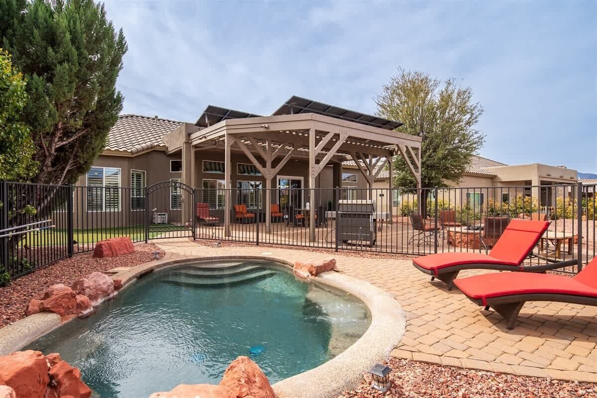 A heated pool