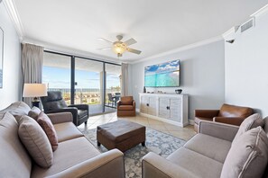 Signature-Apartment, 3 Schlafzimmer, Nichtraucher, Strandblick | Innenbereich