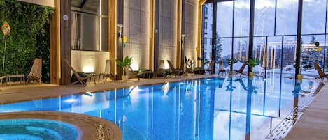 Indoor pool, seasonal outdoor pool