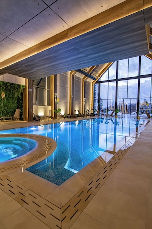 Indoor pool, seasonal outdoor pool