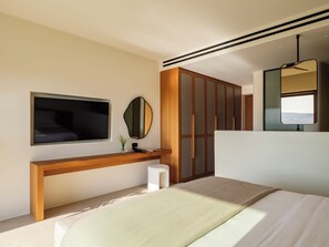 Superior Suite with Panoramic View & Shared Heated Pool | 1 bedroom, in-room safe, desk, laptop workspace - Petrablu Mykonos (Mykonos)