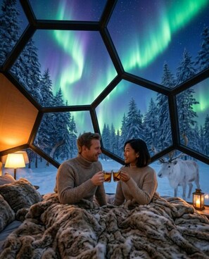 Signature Suite, Garden View | Hypo-allergenic bedding, memory foam beds, individually decorated - SKOG - Aurora igloos (Kalix)
