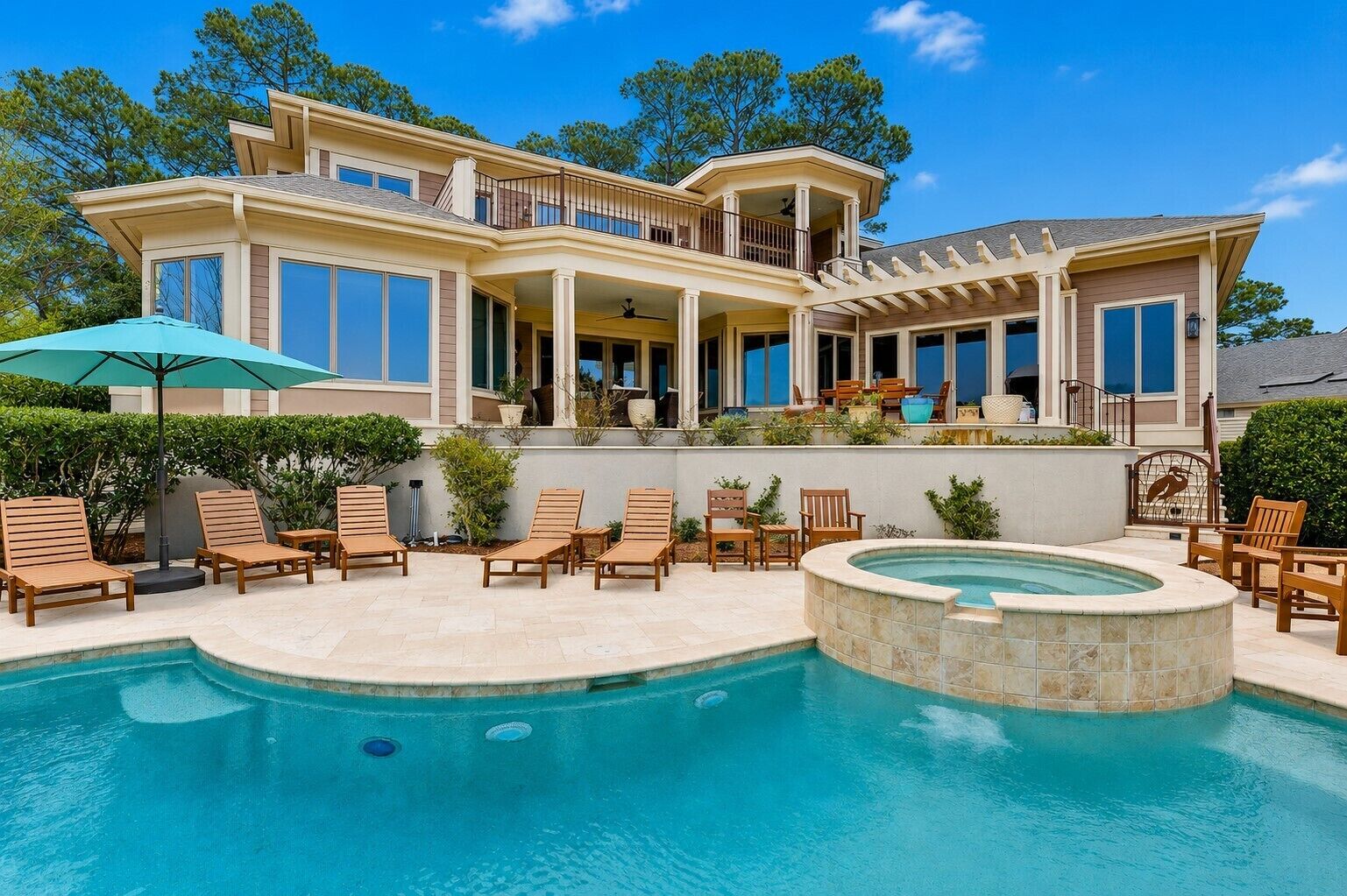 A heated pool