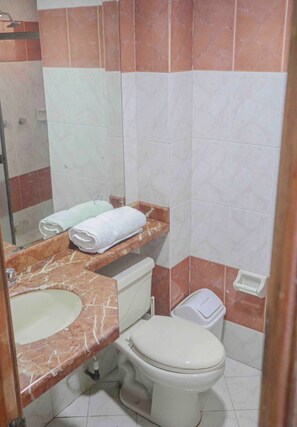 Towels, soap, toilet paper