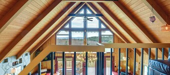 Deck, Mountain Views: Colorful Retreat in Vernon!