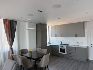 Private kitchen - Stunning Penthouse With Sea, Mountain & City Views Central Kobuleti This Elegant (Kobuleti)