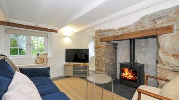 Cottage | Living area | Fireplace
