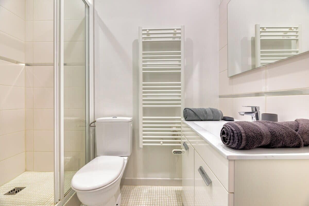 Free toiletries, hair dryer, towels