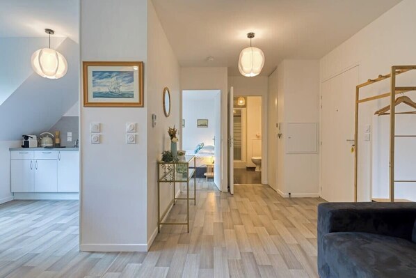 1 sovrum, strykjärn/strykbräda, resesäng och wi-fi