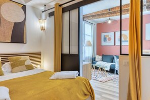 1 bedroom, iron/ironing board, WiFi, bed sheets - Rafael F2 Bourgeois avec Jardin (Rouen)