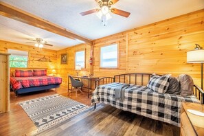 2 bedrooms, desk, iron/ironing board, free WiFi - *Secluded 2BD Cabin w/ Hot Tub! GAMES + Near TOWN* (Sevierville)