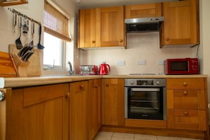 Fridge, microwave, dishwasher, toaster
