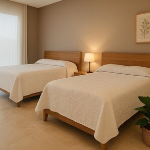 コンフォート アパートメント バルコニー シティビュー | 2 室のベッドルーム、WiFi (無料)