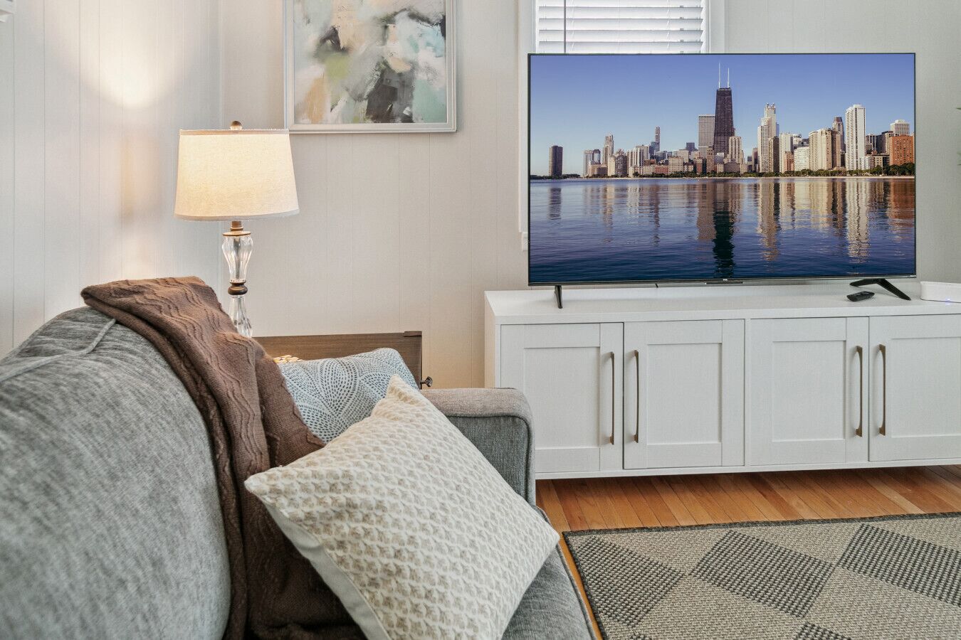 TV connectée, cheminée