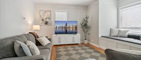 TV connectée, cheminée