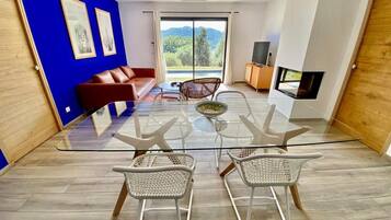 Classic Villa, Patio, Garden View | Living area | TV