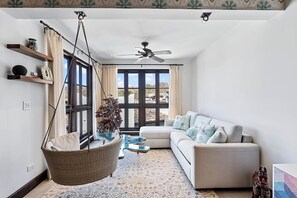 Apartment, Ocean View | Living area - Trendy Condo with Modern Decor, Stunning Ocean Views, and Exclusive Beach Club Access (Las Catalinas)