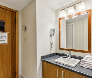 Hair dryer, towels