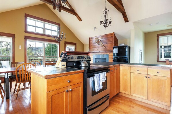 Microwave, oven, stovetop, dishwasher