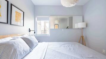 2 bedrooms, iron/ironing board, travel crib, WiFi