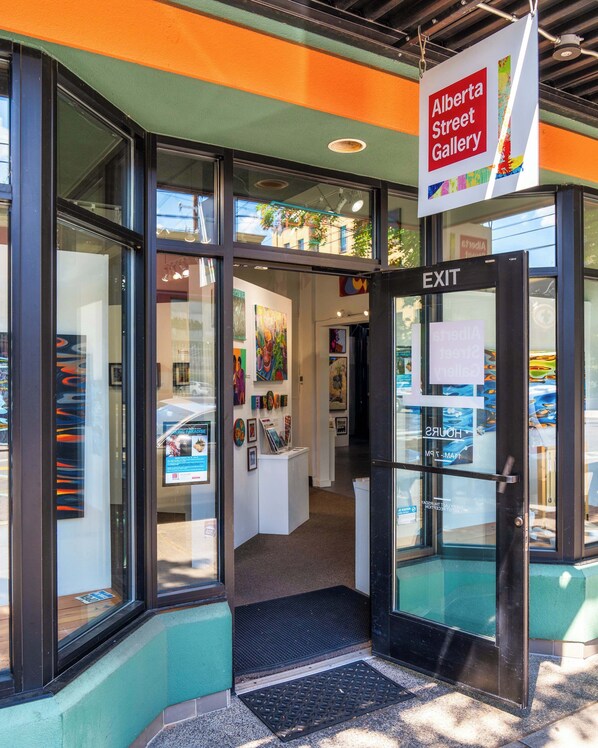 Neighborhood photo: Alberta Street Gallery entrance. - Alberta Arts Escape | 4BR + WalkScore 91 (Portland)