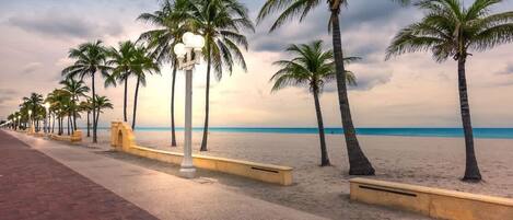 Sun loungers, beach towels
