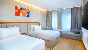 Habitación básica, 2 camas individuales | Ropa de cama de alta calidad, wifi gratis y ropa de cama