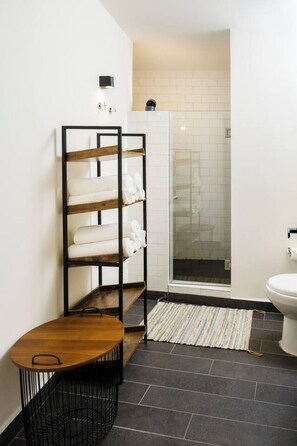 Hair dryer, towels