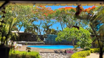 Villa de lujo, vistas a la piscina, en la zona del jardín | Vistas al jardín