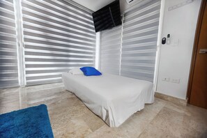 1 bedroom, in-room safe, iron/ironing board, travel cot