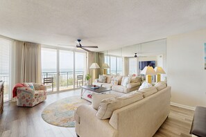 TV - Oceanfront condo with pool, hot tub, private balcony & fitness center (North Myrtle Beach)