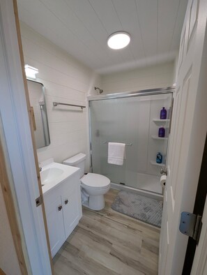 Shower, hair dryer, towels, soap - Beautiful Lakefront home, pets welcome, fully fenced, dock, kayaks, fishing!! (Leesburg)