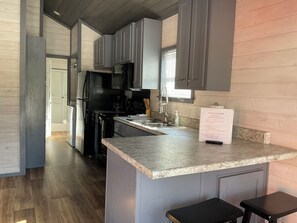 Microwave, oven, stovetop, dishwasher