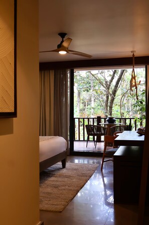 Premium bedding, down duvets, in-room safe, desk