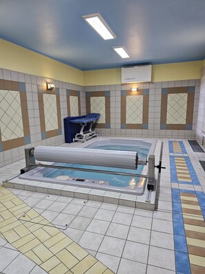 Indoor pool, a heated pool