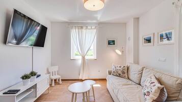 Smart-tv och eldstad