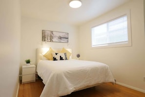 2 bedrooms, iron/ironing board, travel crib, WiFi
