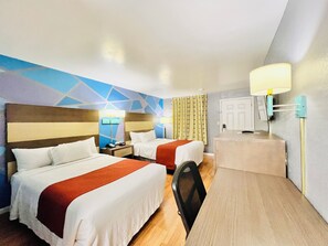 Standard Room, 2 Double Beds, Non Smoking | Desk, laptop workspace, free WiFi, bed sheets - Hometown INN (Berea)