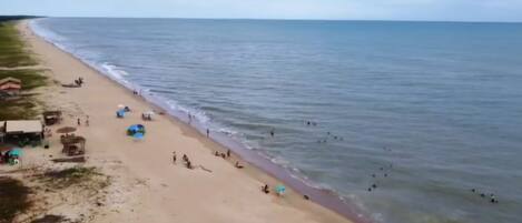 Beach nearby, sun loungers