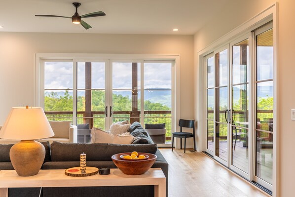 Smart TV, fireplace, table football