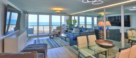 Smart-TV, DVD-spiller, bordtennis og stereoanlegg