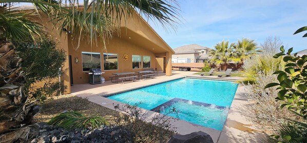 A heated pool