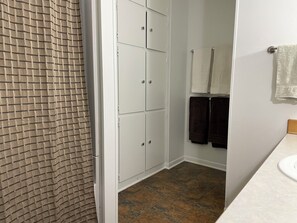 Hair dryer, towels, soap, toilet paper - Leelanau Family Fun Home. 
Location, Location, Location! Close to everything. (Lake Leelanau)