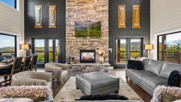 Smart TV, fireplace, video games, books