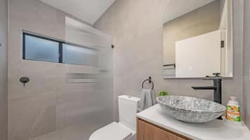 Hair dryer, towels